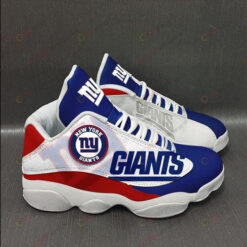 New York Giants Air Jordan 13 Shoes Sneakers In Red And Blue