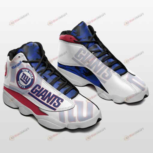 New York Giants Air Jordan 13 Sneakers Shoes In Blue Red White