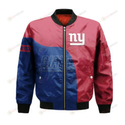 New York Giants Bomber Jacket 3D Printed Curve Style Custom Text And Number