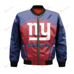 New York Giants Bomber Jacket 3D Printed Custom Text And Number Curve Style Sport