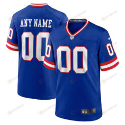 New York Giants Classic Custom 00 Game Jersey - Royal