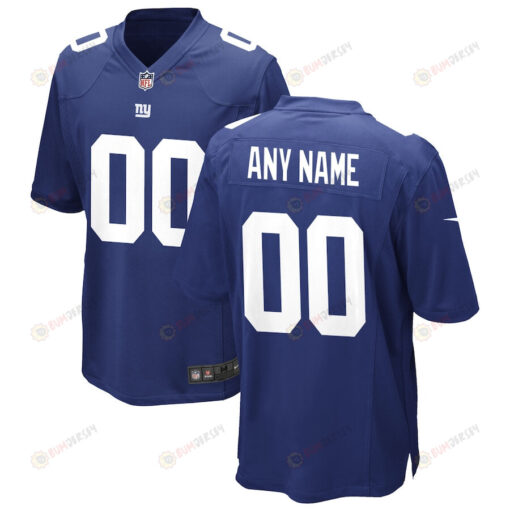 New York Giants Custom 00 Game Jersey - Royal