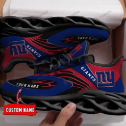 New York Giants Custom Name 3D Max Soul Sneaker Shoes