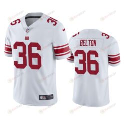 New York Giants Dane Belton 36 White Vapor Limited Jersey