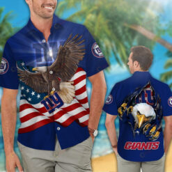 New York Giants Flag American ??3D Printed Hawaiian Shirt
