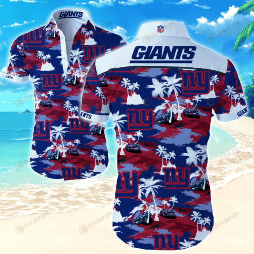 New York Giants Floral And Flower ??3D Printed Hawaiian Shirt