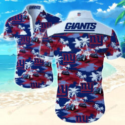 New York Giants Floral And Flower Hawaiian Shirt