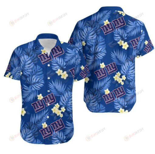 New York Giants Flower Hawaiian Shirt