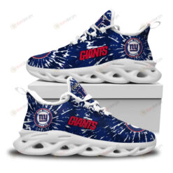 New York Giants Logo Custom Name Tie Dye Pattern 3D Max Soul Sneaker Shoes