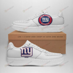 New York Giants Logo Pattern Air Force 1 Printed In White