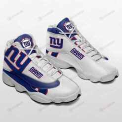 New York Giants Logo Pattern Air Jordan 13 Shoes Sneakers In Blue White