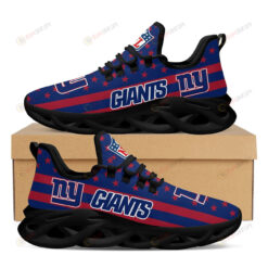 New York Giants Stripe And Star Pattern 3D Max Soul Sneaker Shoes