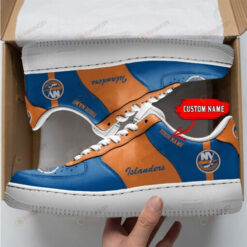 New York Islanders Logo Pattern Custom Name Air Force 1 Printed