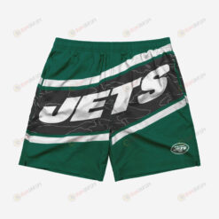 New York Jets Big Wordmark Hawaiian Men Shorts Swim Trunks - Print Shorts