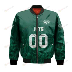 New York Jets Bomber Jacket 3D Printed Team Logo Custom Text And Number