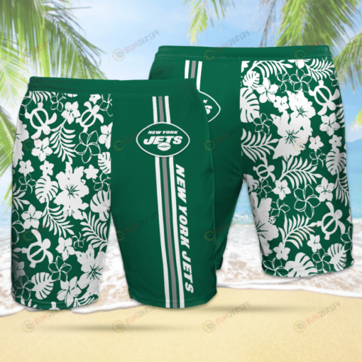 New York Jets Green Theme Hawaiian Shorts Summer Shorts Men Shorts - Print Shorts