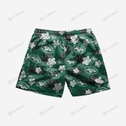 New York Jets Hibiscus Hawaiian Men Shorts Swim Trunks - Print Shorts