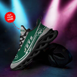 New York Jets Logo Custom Name 3D Max Soul Sneaker Shoes