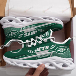 New York Jets Logo Custom Name Pattern 3D Max Soul Sneaker Shoes