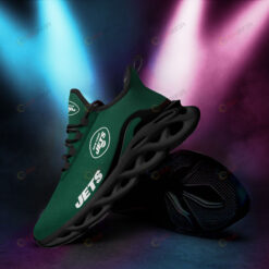 New York Jets Logo Pattern 3D Max Soul Sneaker Shoes In Green