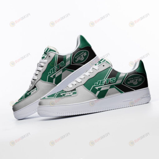 New York Jets Logo Pattern Air Force 1 Printed In Green