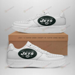 New York Jets Logo Pattern Air Force 1 Printed In White