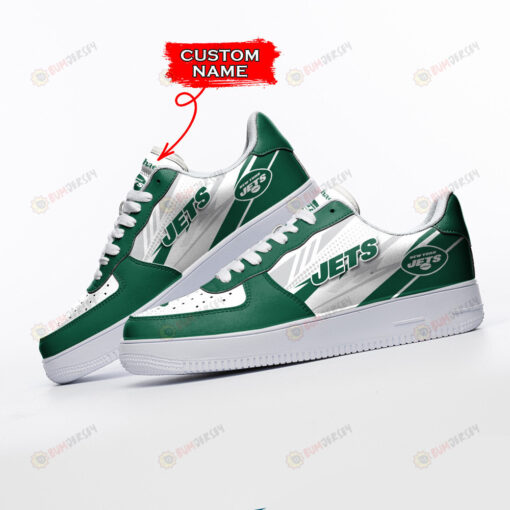 New York Jets Logo Pattern Custom Name Air Force 1 Printed