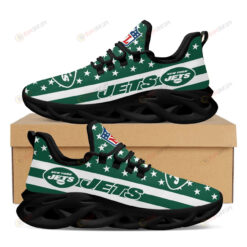 New York Jets Logo Star Pattern 3D Max Soul Sneaker Shoes