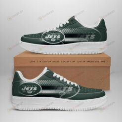 New York Jets Logo Stripe Pattern Air Force 1 Printed In Green