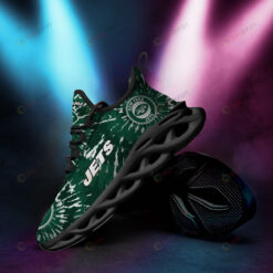 New York Jets Logo Tie Dye Pattern Custom Name 3D Max Soul Sneaker Shoes