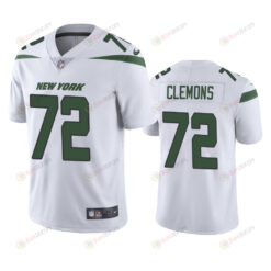 New York Jets Micheal Clemons 72 White Vapor Limited Jersey