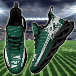 New York Jets Pattern Green 3D Max Soul Sneaker Shoes