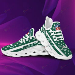 New York Jets Star Pattern 3D Max Soul Sneaker Shoes