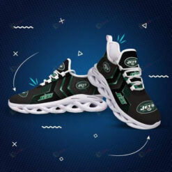 New York Jets Stripe Pattern 3D Max Soul Sneaker Shoes