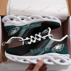 New York Jets Triangle Logo Custom Name 3D Max Soul Sneaker Shoes