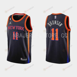 New York Knicks 11 Jalen Brunson 2022-23 Statement Edition Black Men Jersey