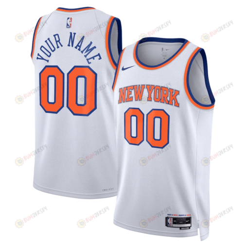 New York Knicks Custom 00 Men 2022/23 Swingman Jersey - Association Edition