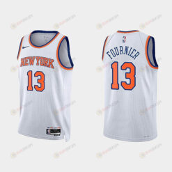 New York Knicks Evan Fournier 13 2022-23 Association Edition White Men Jersey Swingman