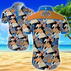 New York Knicks Flamingo Curved Hawaiian Shirt Summber Vibes