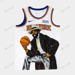 New York Knicks Garden Of Dreams Printing White Men Jersey Player Art
