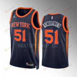 New York Knicks Ryan Arcidiacono 51 2022-23 Statement Edition Navy Men Jersey Swingman