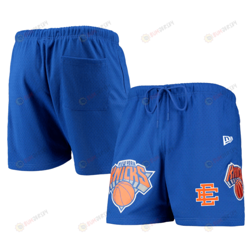 New York Knicks Team Logo Royal Mesh Capsule Shorts - Men