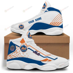 New York Mets Air Jordan 13 Shoes Sneakers In Blue And Orange