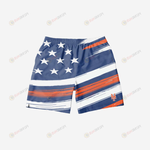 New York Mets Americana Hawaiian Men Shorts Swim Trunks - Print Shorts