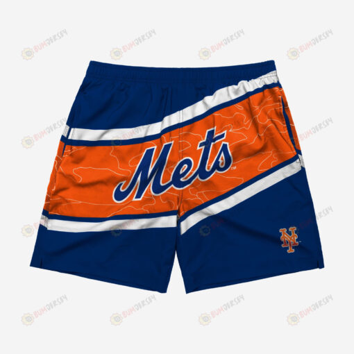 New York Mets Big Wordmark Hawaiian Men Shorts Swim Trunks - Print Shorts