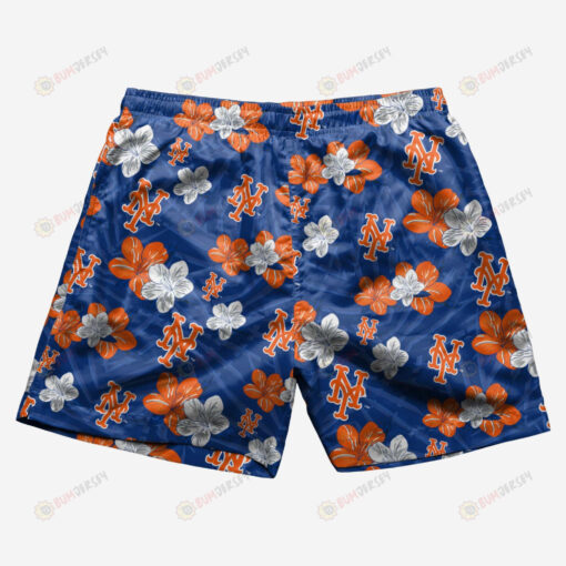 New York Mets Hibiscus Hawaiian Men Shorts Swim Trunks - Print Shorts