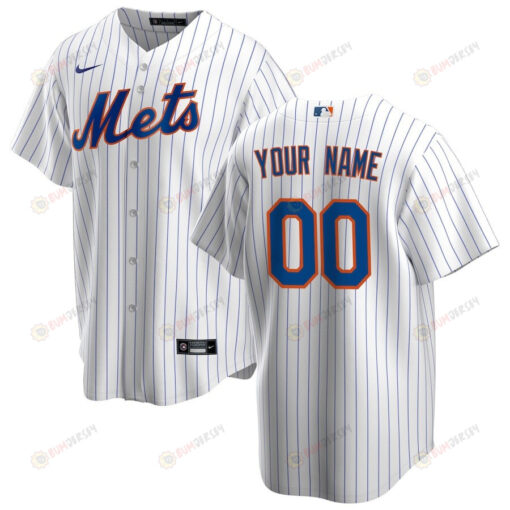 New York Mets Home Custom Men Jersey - White