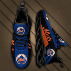 New York Mets Logo 3D Max Soul Sneaker Shoes In Blue