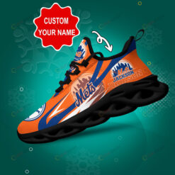 New York Mets Logo Line Pattern Custom Name 3D Max Soul Sneaker Shoes