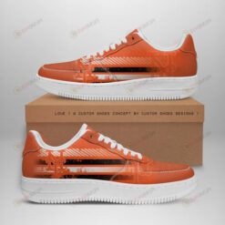 New York Mets Logo Pattern Air Force 1 Printed In Orange